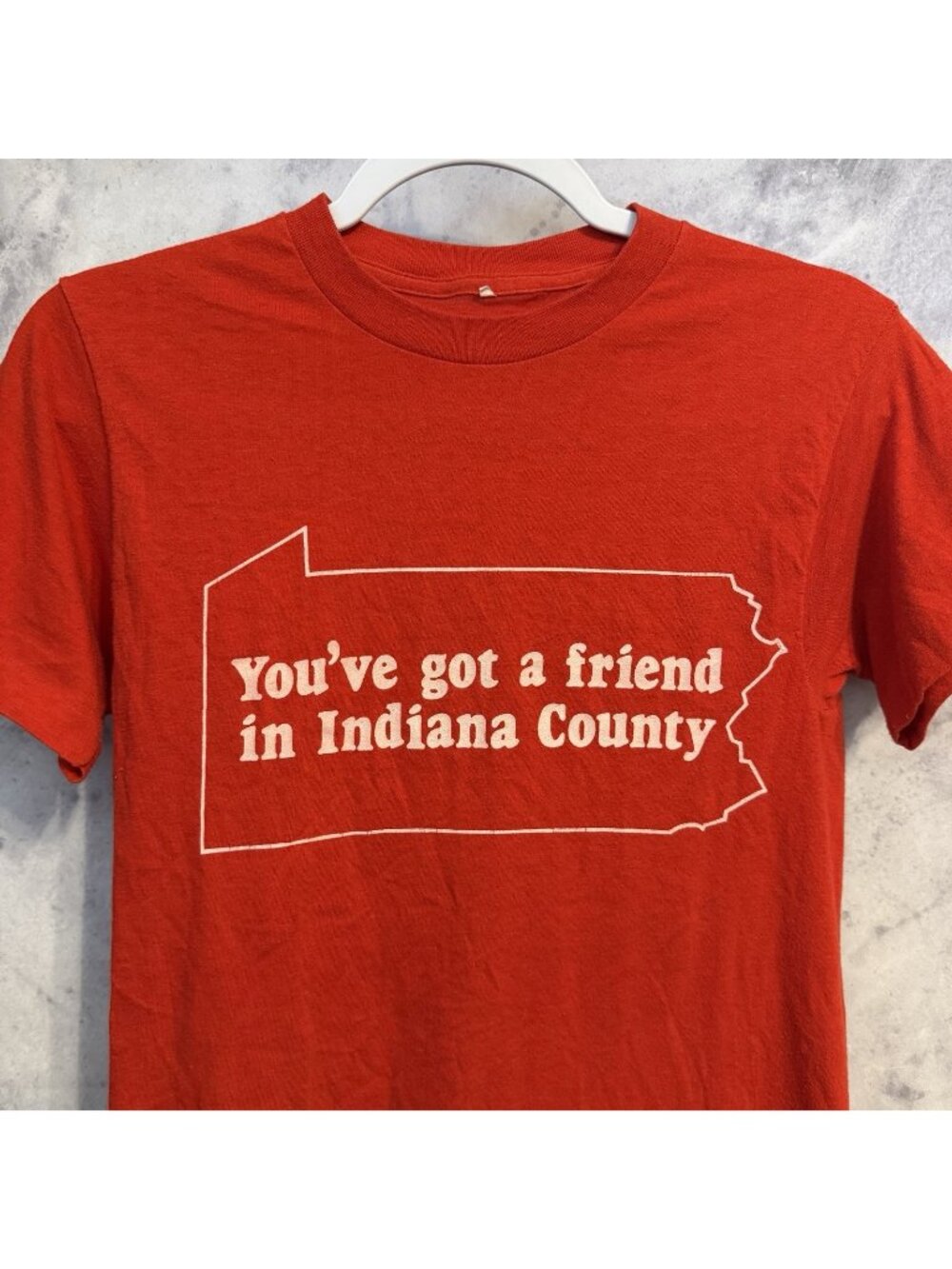 Vintage 80s Indiana Travel T Shirt Single Stitch Yellow Creek Boat Regatta Small